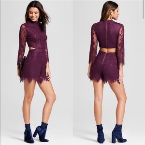 Purple Lace Romper